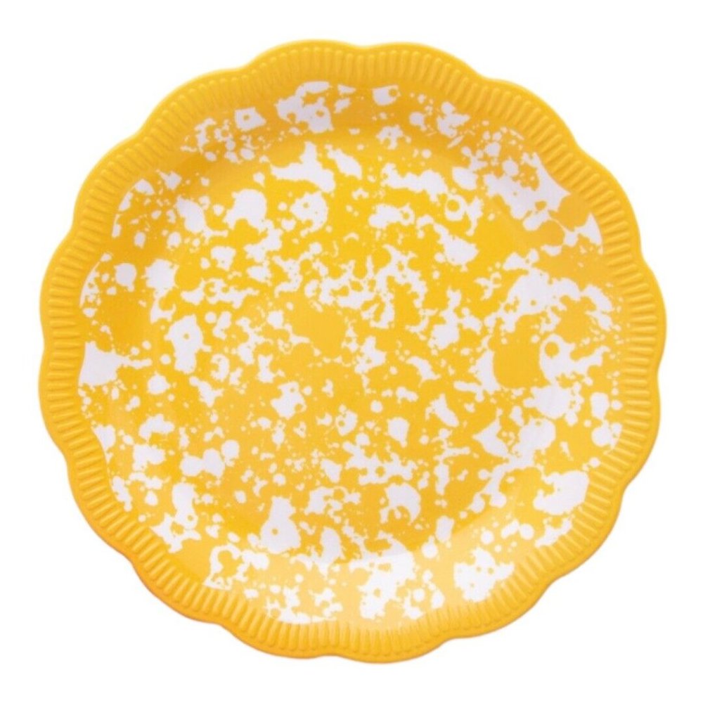The Pioneer Woman Country Splatter Yellow Appetizer Plate set 4 Yellow Melamine